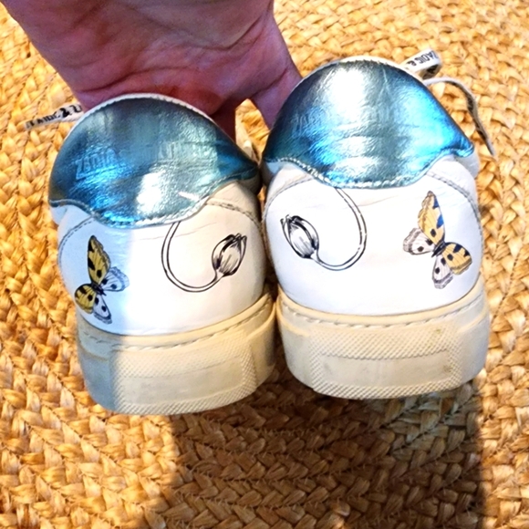 Zadig & Voltaire Women's LA Flash Art Print Low Top Sneakers Size 39 US 8 - Picture 6 of 8